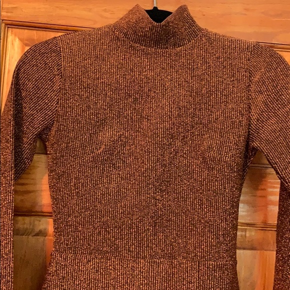 Missguided Gold Glitter Dress - Picture 2 of 4